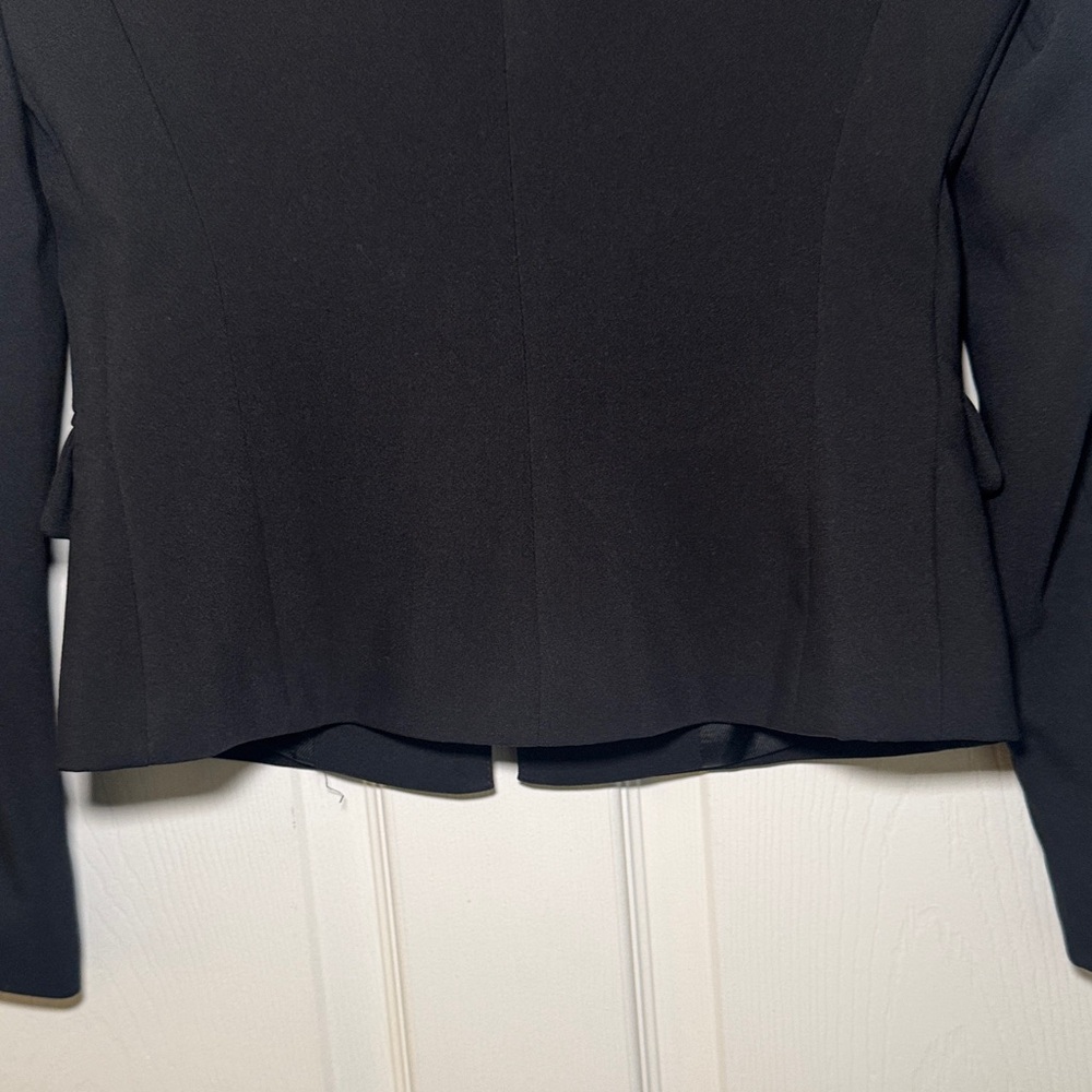 Zara Black Zip-Front Blazer with Shoulder Pads - Picture 15 of 15